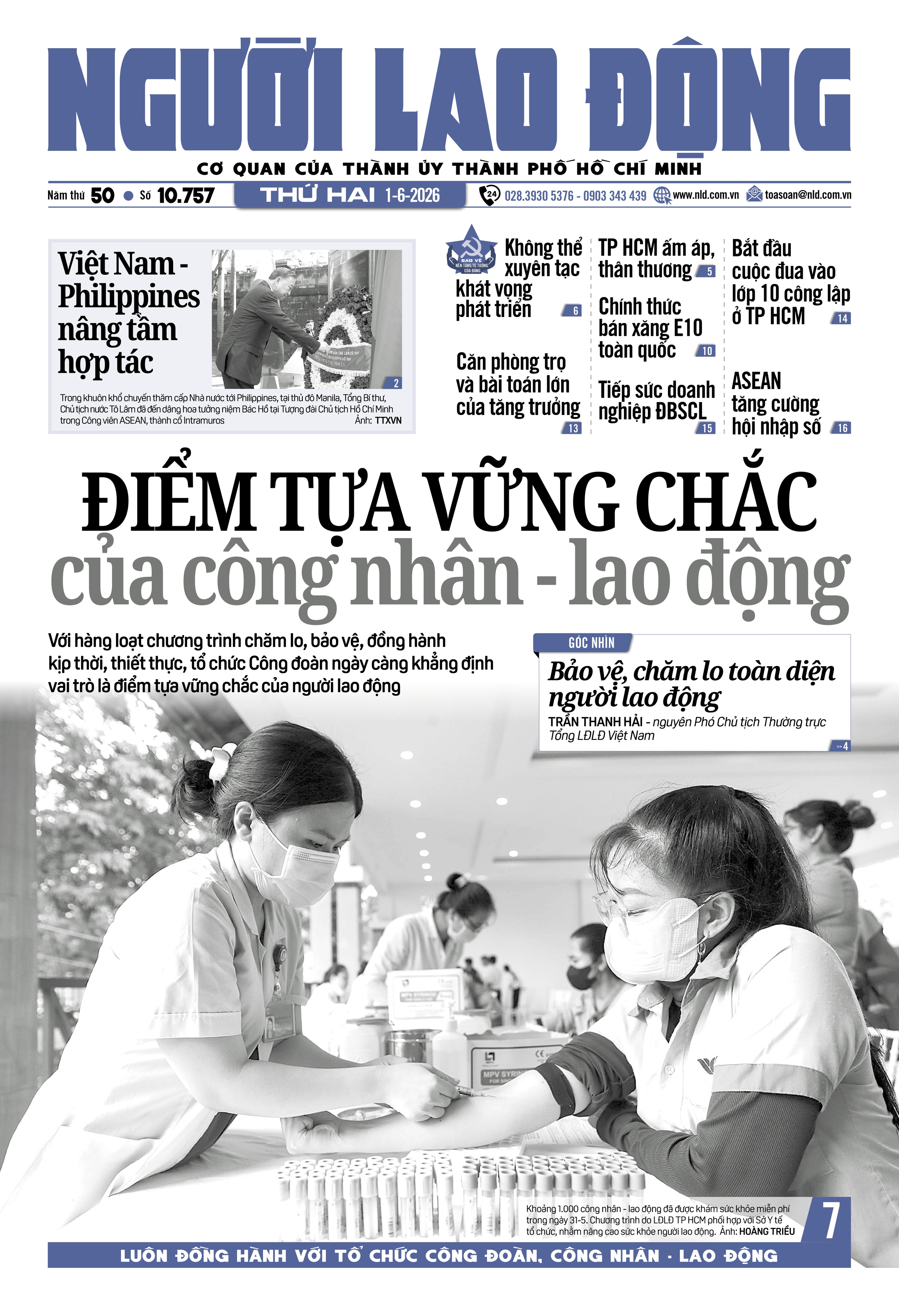 Báo in ngày 1-6: Chính thức bán xăng E10 toàn quốc - Ảnh 1.