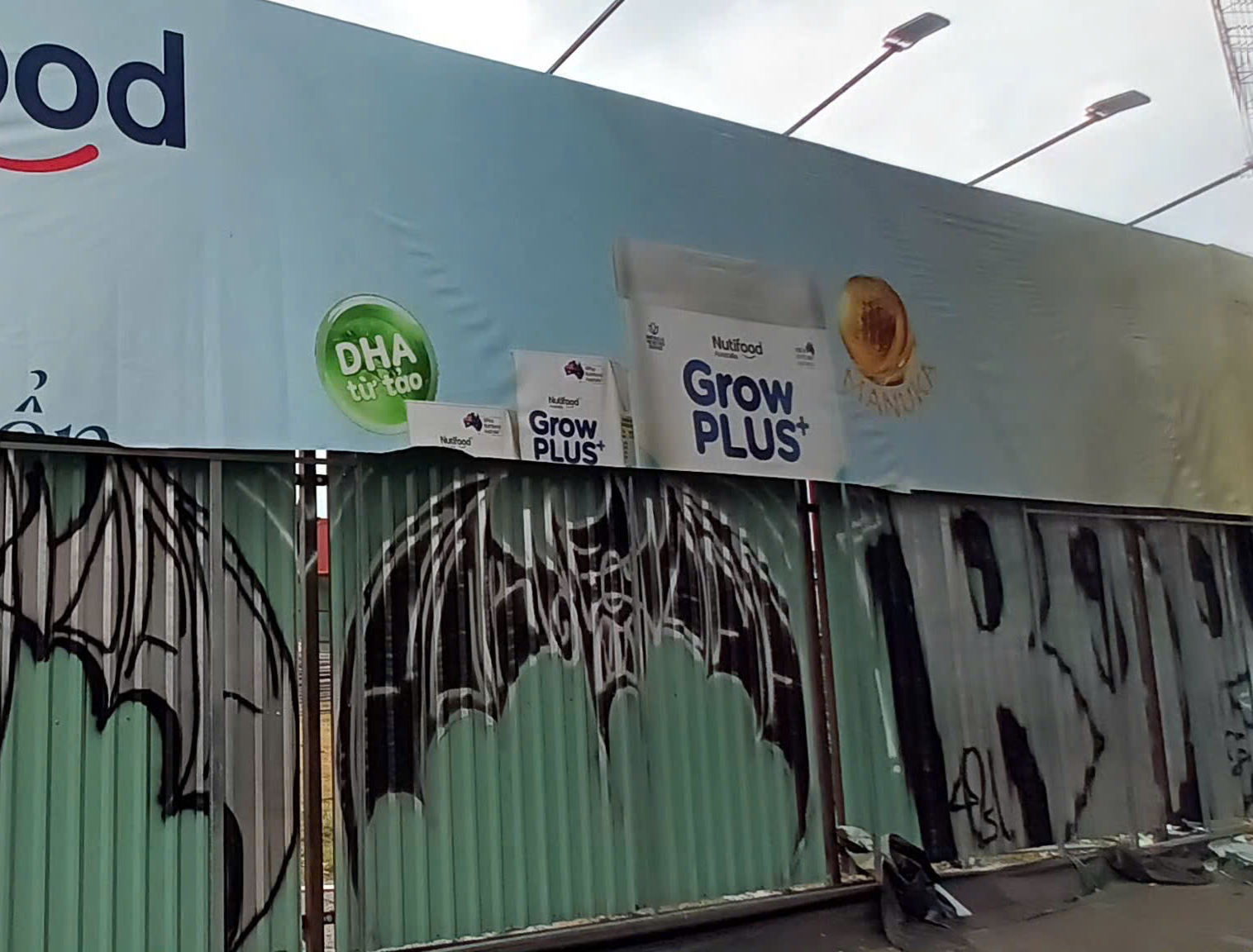 R&agrave;o chắn c&ocirc;ng tr&igrave;nh cầu đi bộ ở TPHCM bị vẽ graffiti g&acirc;y x&ocirc;n xao dư luận - Ảnh 2.