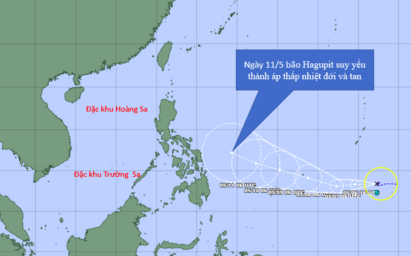 Xuất hiện bão Hagupit ở Tây Bắc Thái Bình Dương, có vào Biển Đông?