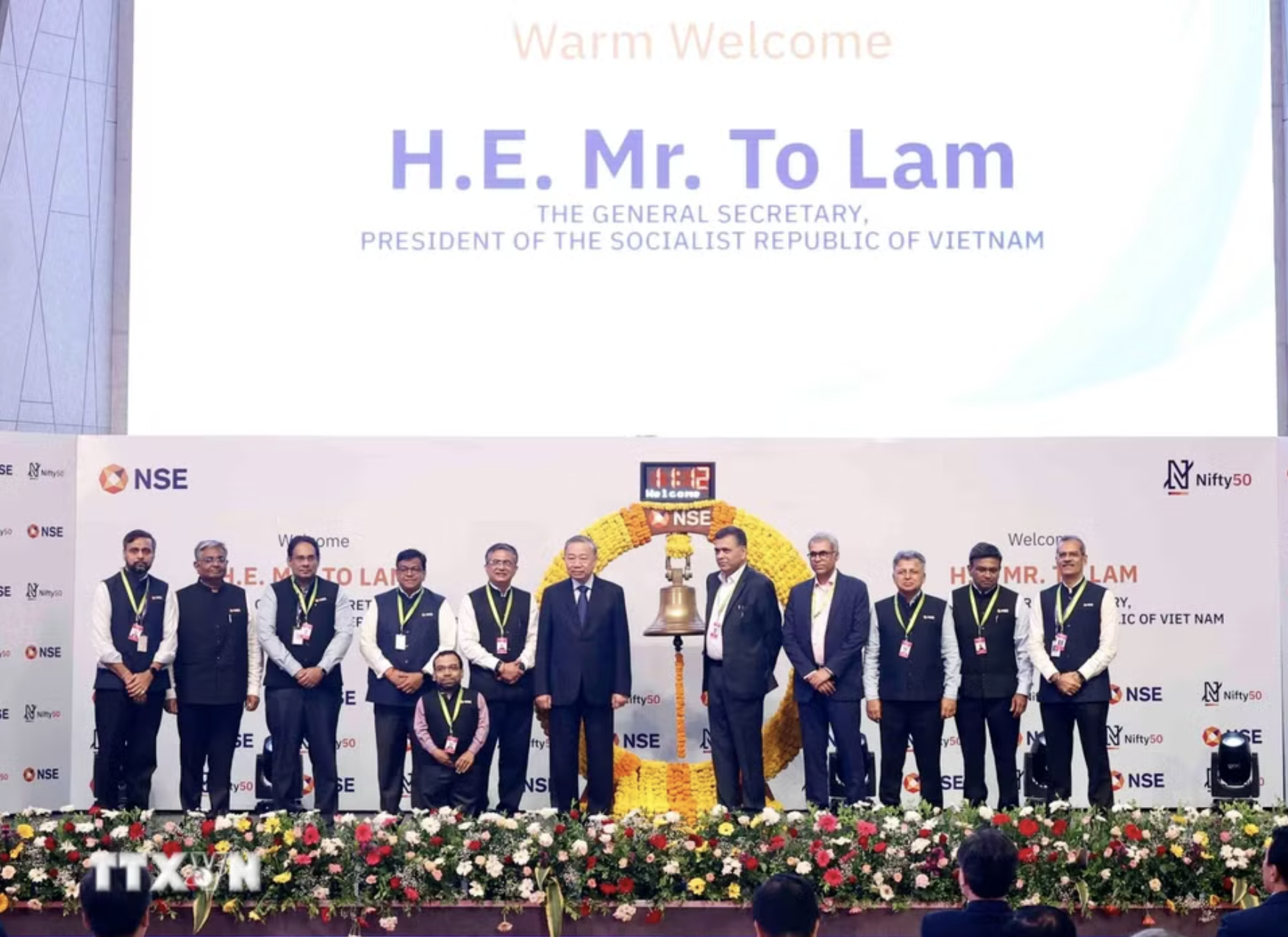 Tổng Bí thư, Chủ tịch nước Tô Lâm rung chuông tại Sàn giao dịch Chứng khoán Quốc gia Ấn Độ - Ảnh 5.