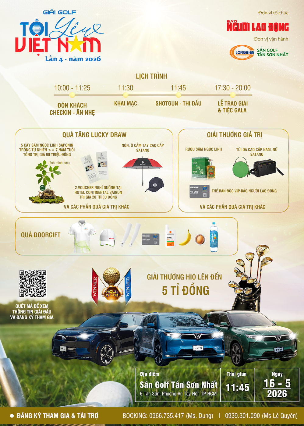 Phong ph&uacute; giải thưởng H.I.O tại Giải golf "T&ocirc;i y&ecirc;u Việt Nam" 2026 - Ảnh 2.