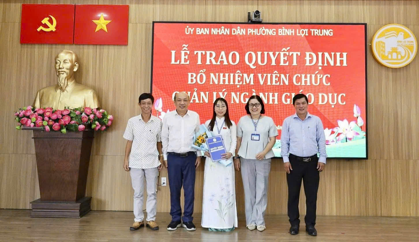 TPHCM: Phường B&igrave;nh Lợi Trung bổ nhiệm hiệu trưởng c&aacute;c trường tiểu học - Ảnh 2.