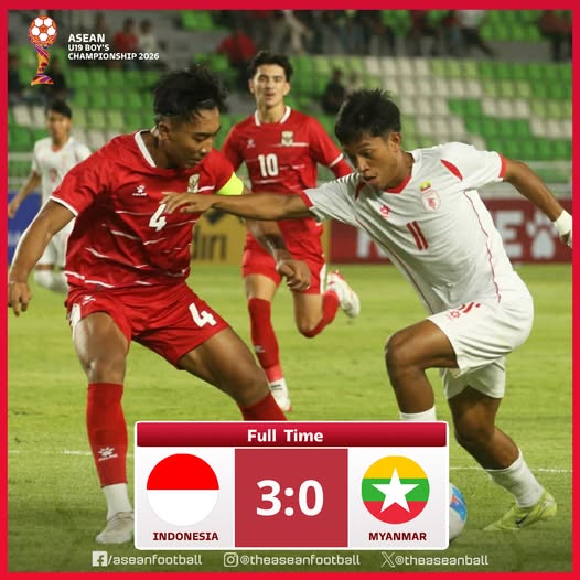 Indonesia thắng đậm Myanmar, vẫn chưa thể gi&agrave;nh ng&ocirc;i đầu từ tay U19 Việt Nam ở Giải Đ&ocirc;ng Nam &Aacute; - Ảnh 1.