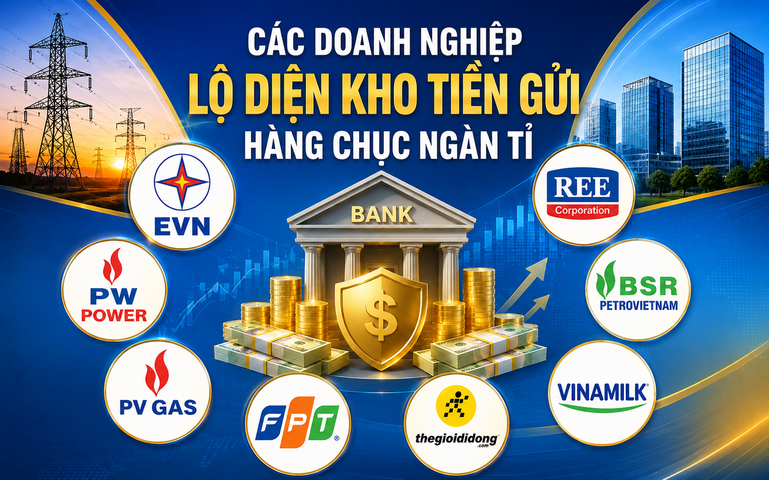 Không riêng EVN, nhiều "ông lớn" cũng có hàng chục ngàn tỉ đồng gửi ngân hàng