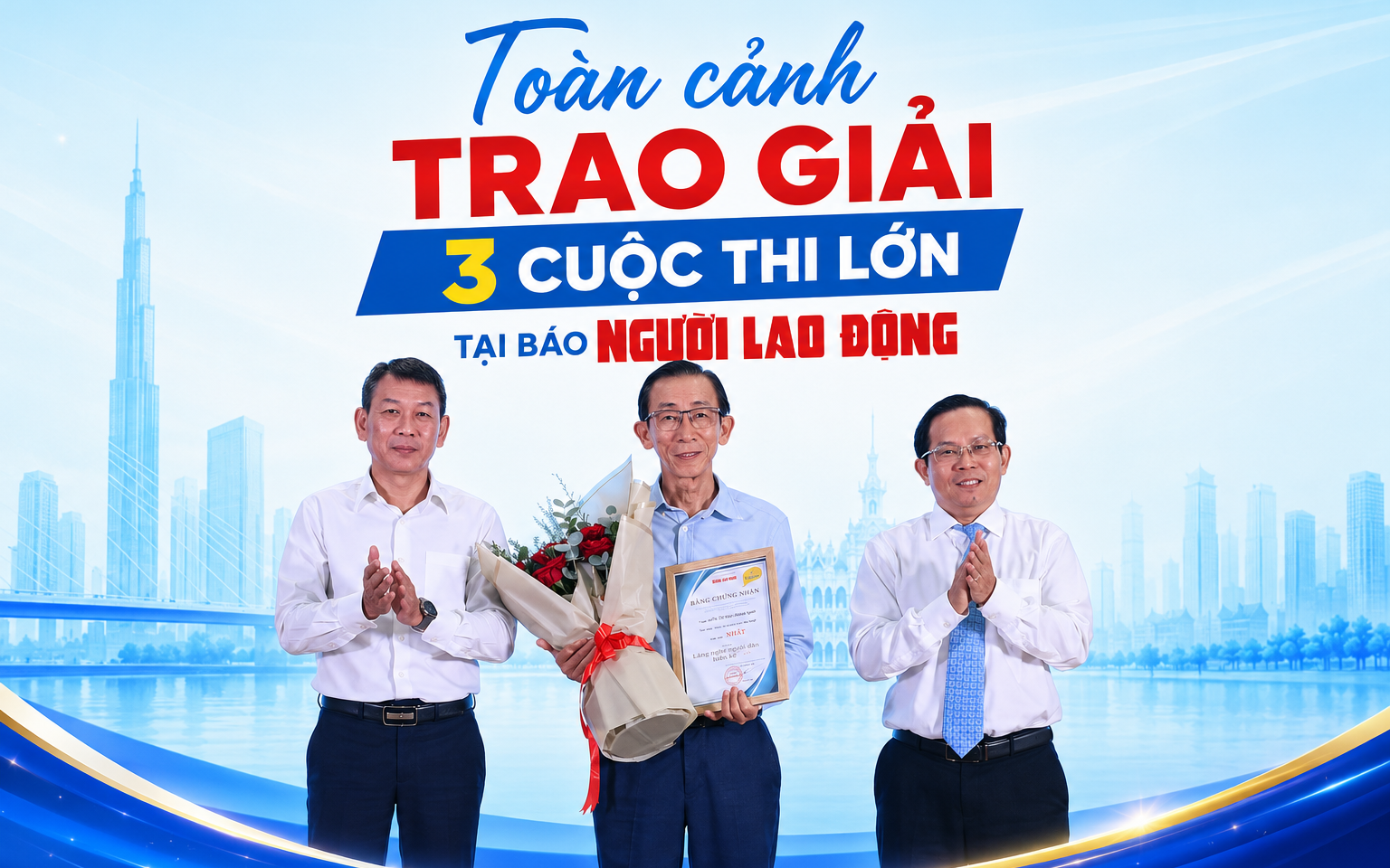 Toàn cảnh lễ trao giải 3 cuộc thi lớn tại Báo Người Lao Động
