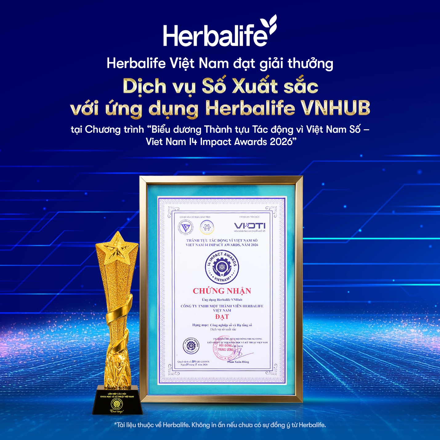 Herbalife Việt Nam nhận giải Dịch vụ Số Xuất sắc với ứng dụng VNHUB - Ảnh 3.