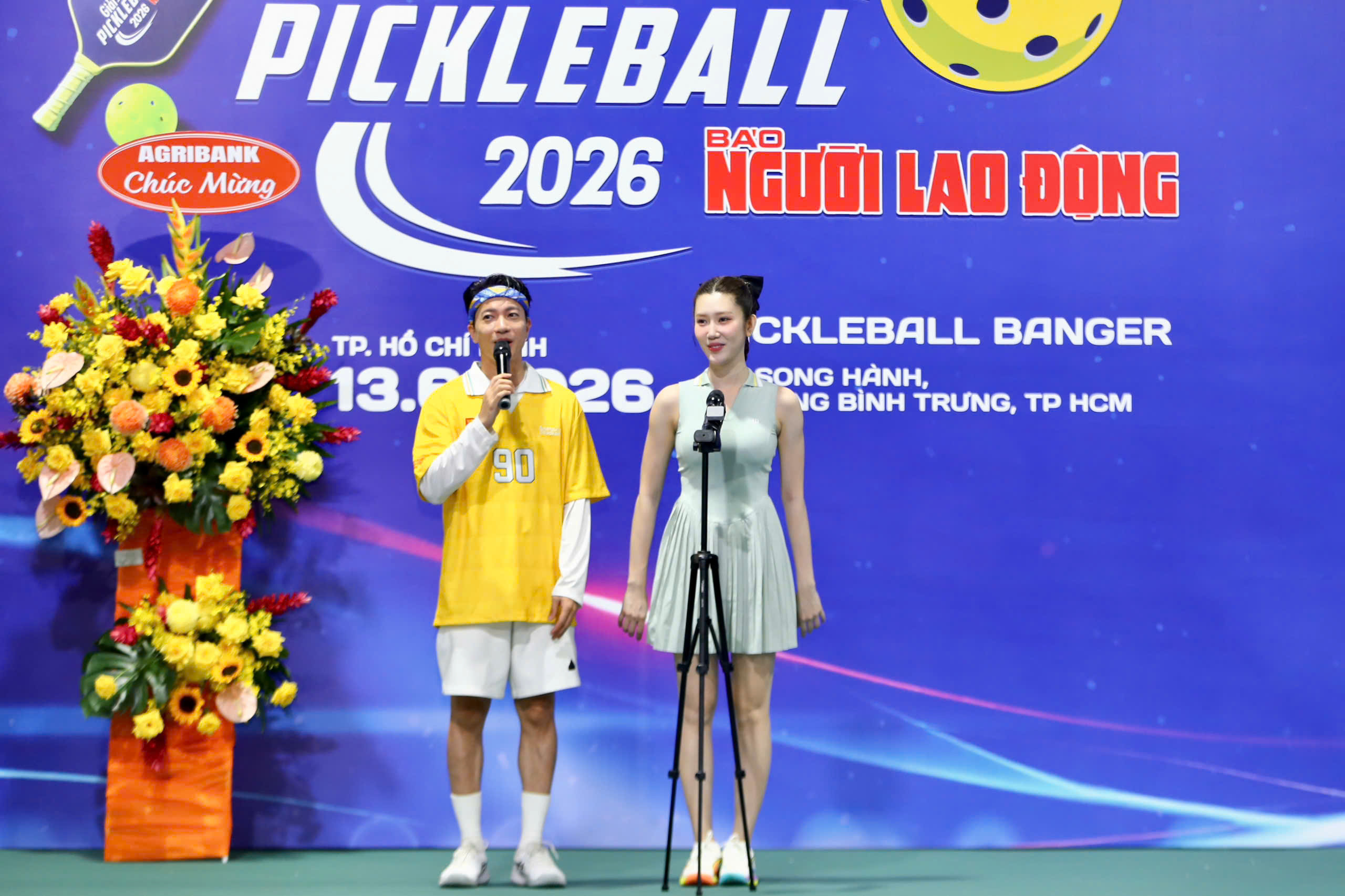 GIẢI PICKLEBALL B&Aacute;O NGƯỜI LAO ĐỘNG NĂM 2026: Sắc m&agrave;u khai mạc   - Ảnh 6.