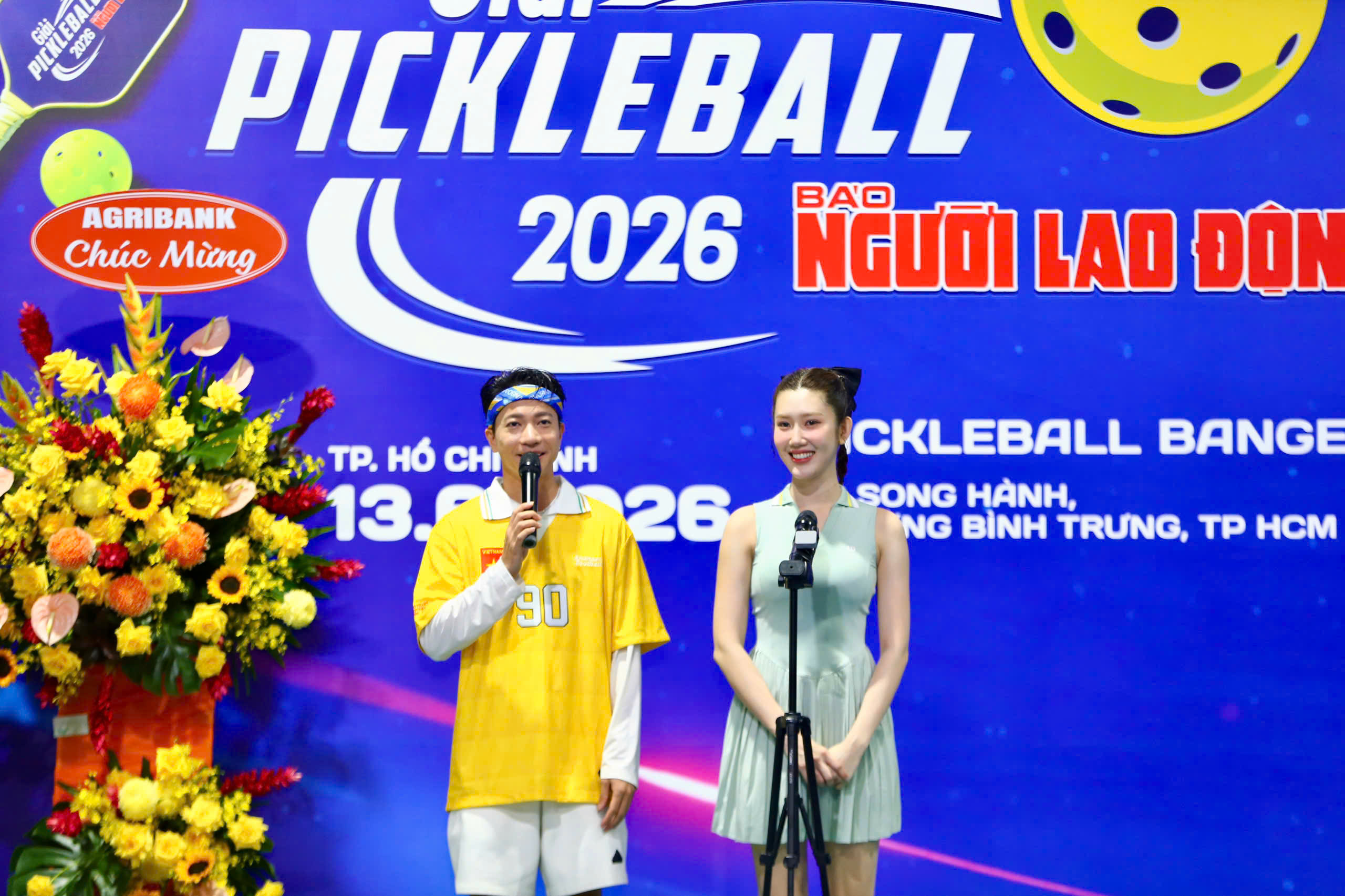 S.T Sơn Thạch, Th&uacute;y Ng&acirc;n tuy&ecirc;n thệ tại Giải Pickleball B&aacute;o Người Lao Động 2026 - Ảnh 1.