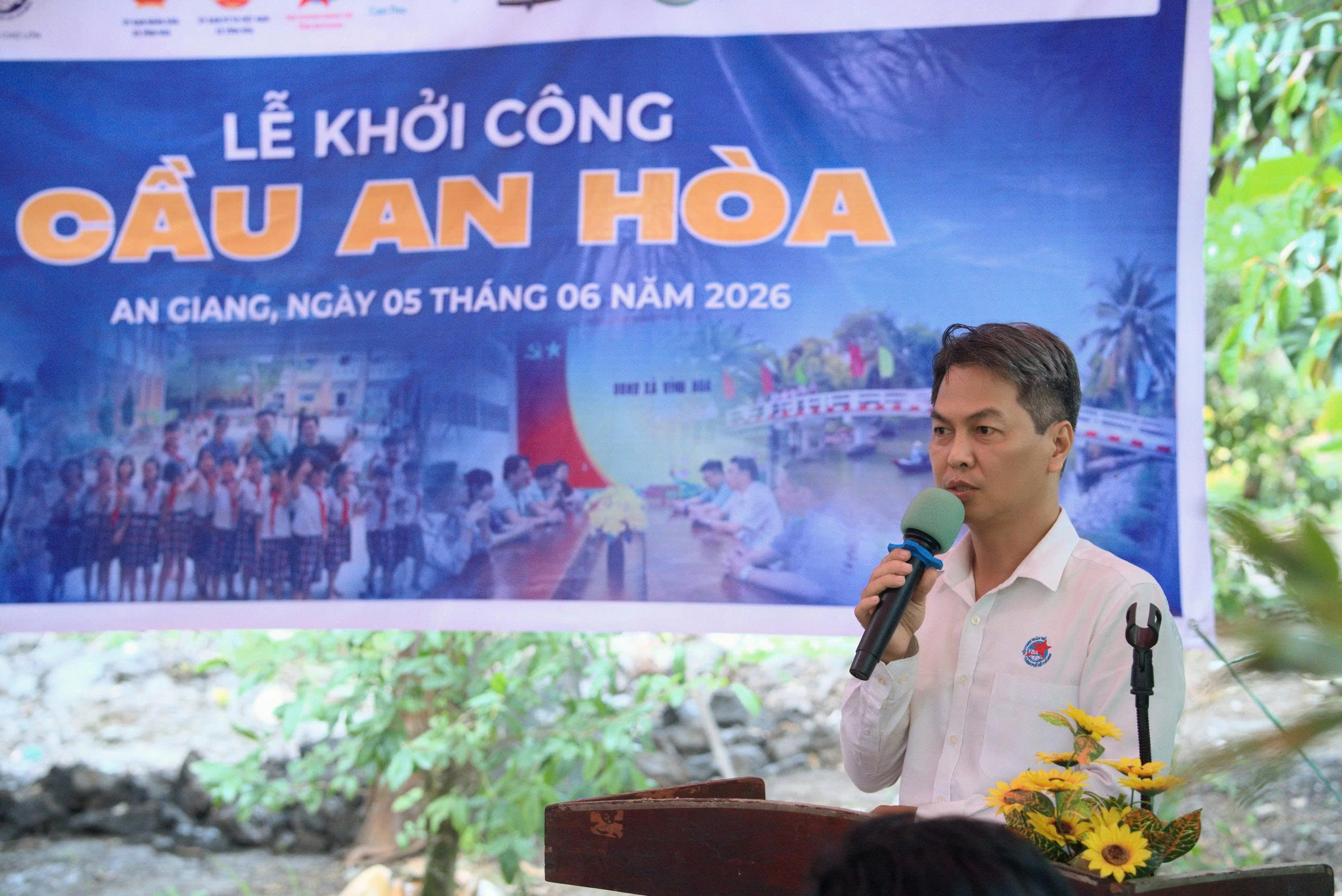 Nhịp Cầu Doanh Nhân - Khởi công xây cầu An Hòa tại xã Vĩnh Hòa, tỉnh An Giang - Ảnh 2.