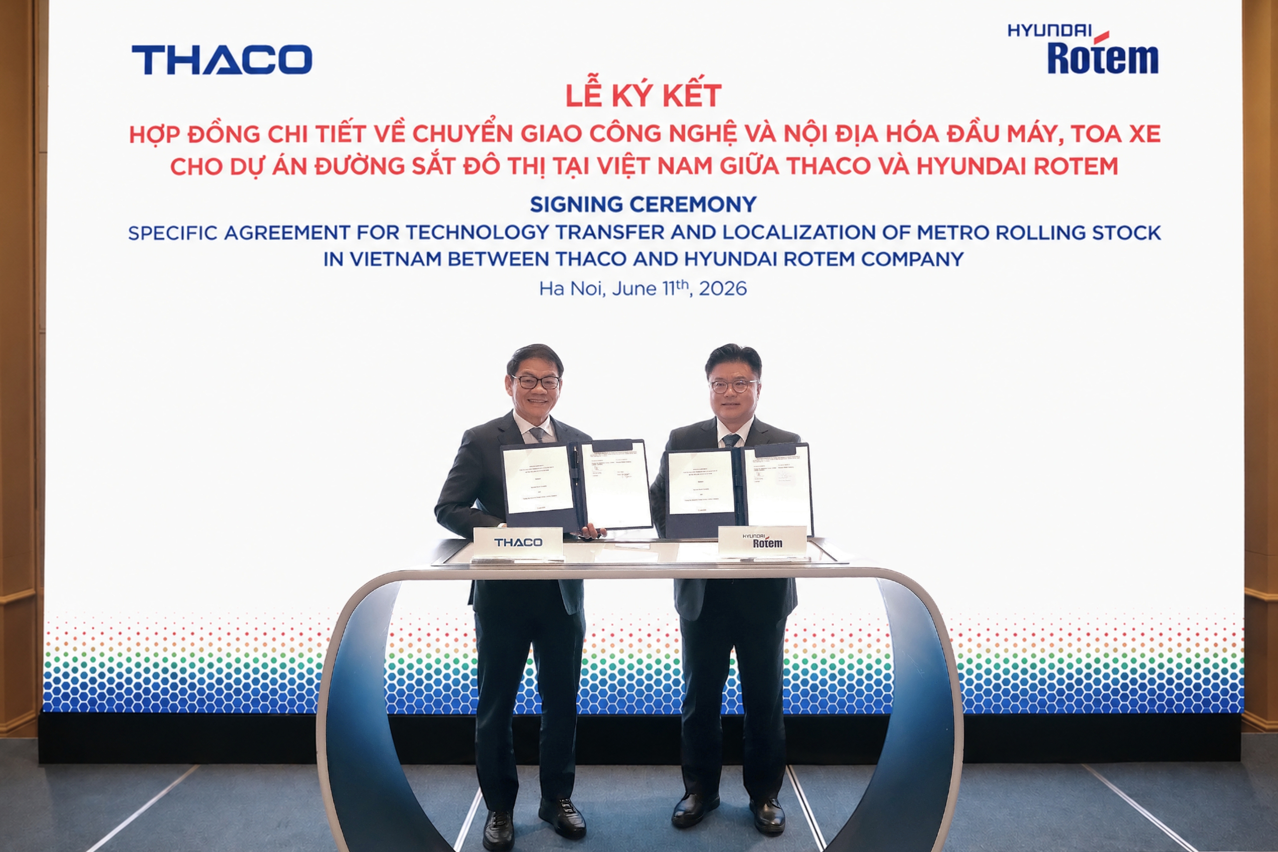 THACO v&agrave; Hyundai Rotem th&uacute;c đẩy nội địa h&oacute;a sản xuất đầu m&aacute;y, toa xe metro tại Việt Nam - Ảnh 1.