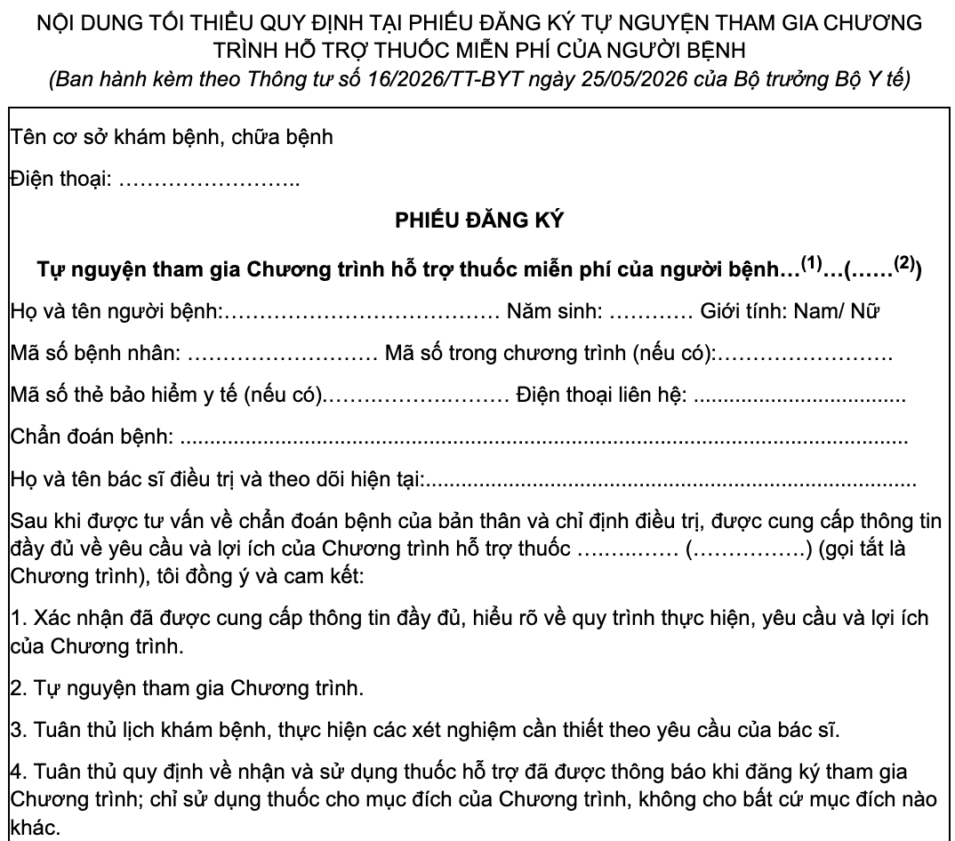 Bộ Y tế ban hành quy định mới về hỗ trợ thuốc miễn phí - Ảnh 2.