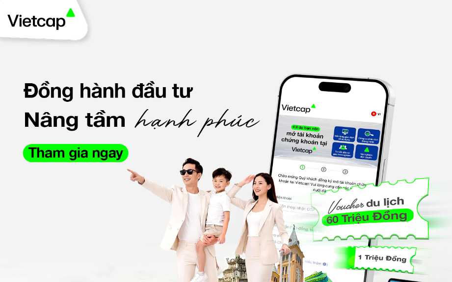 Vietcap triển khai chương trình “Đồng hành đầu tư, nâng tầm hạnh phúc” trong tháng 6