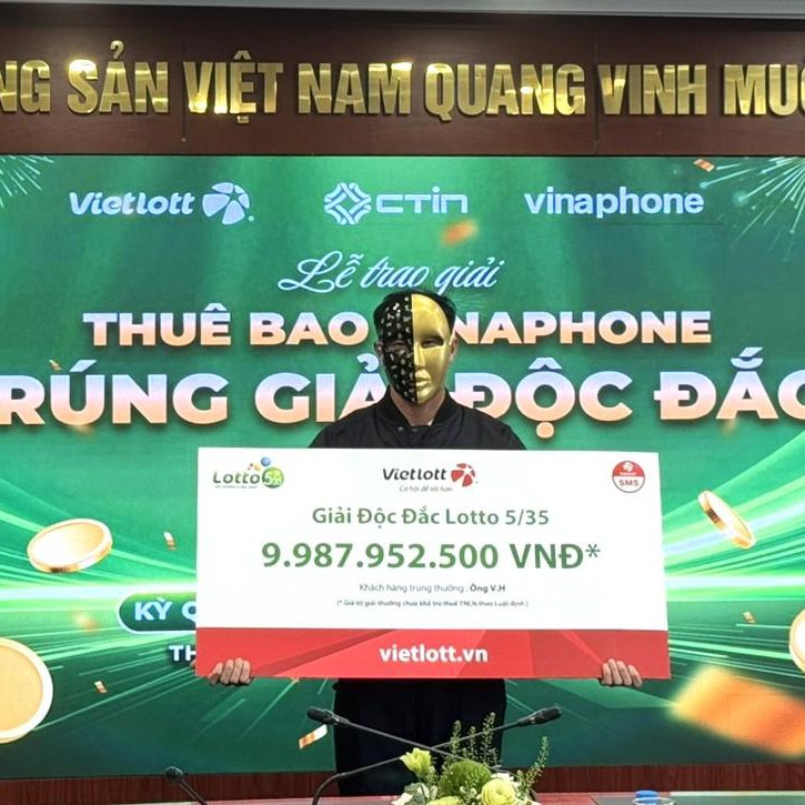 Chọn số theo giấc mơ, người đàn ông tại Quảng Trị trúng độc đắc Lotto 5/35 gần 9,99 tỉ đồng