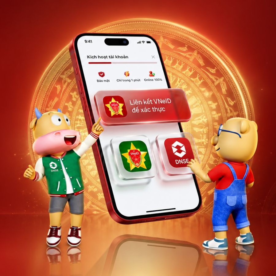 DNSE hoàn tất liên kết VNeID, rút ngắn quy trình mở tài khoản chứng khoán