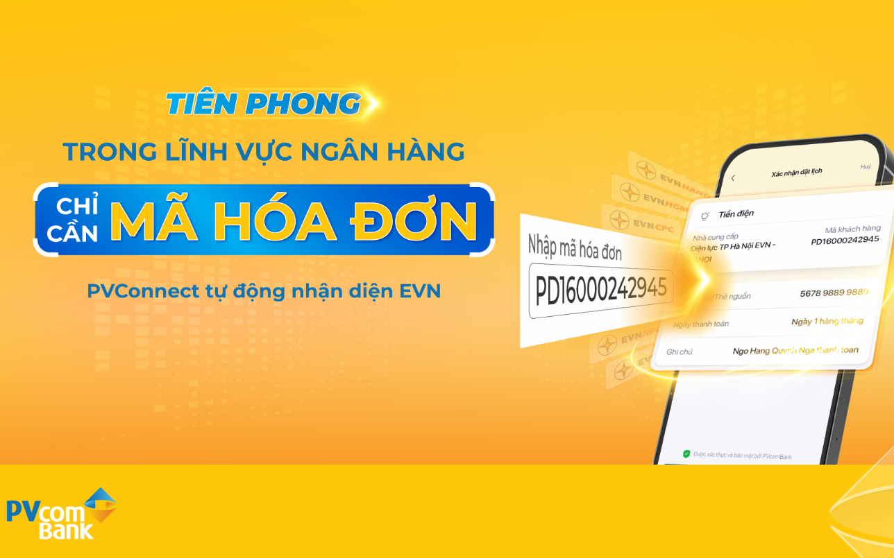 PVcomBank triển khai giải pháp thanh toán tiền điện mới