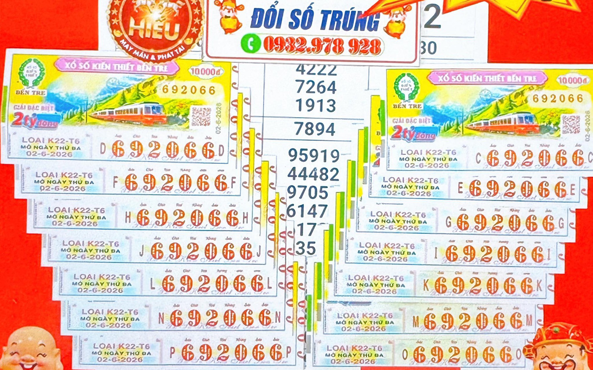 Xổ số miền Nam: 2 giải độc đắc và 3 giải an ủi xổ số miền Nam lộ diện vào sáng 3-6
