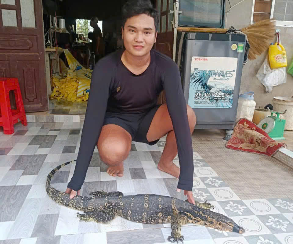 Một người d&acirc;n ở T&acirc;y Ninh giao nộp kỳ đ&agrave; hoa nặng 6,5kg - Ảnh 1.