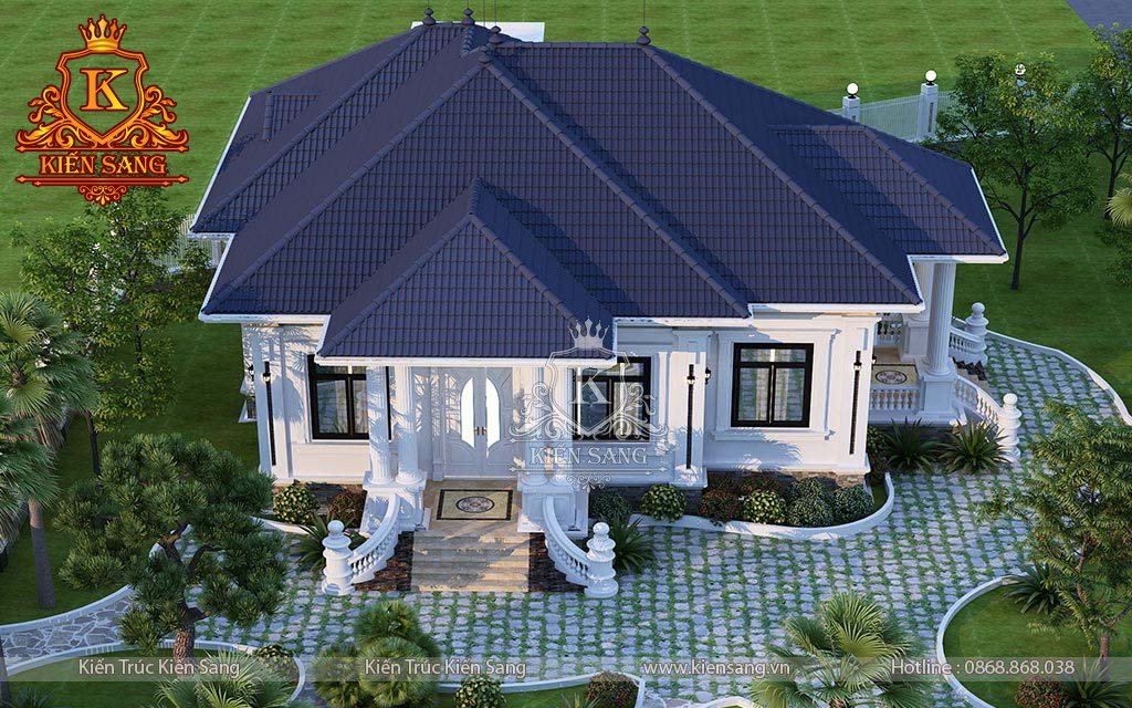 Mẫu nhà cấp 4 mái Thái đẹp, đầy đủ tiện nghi tại Kiến Sang