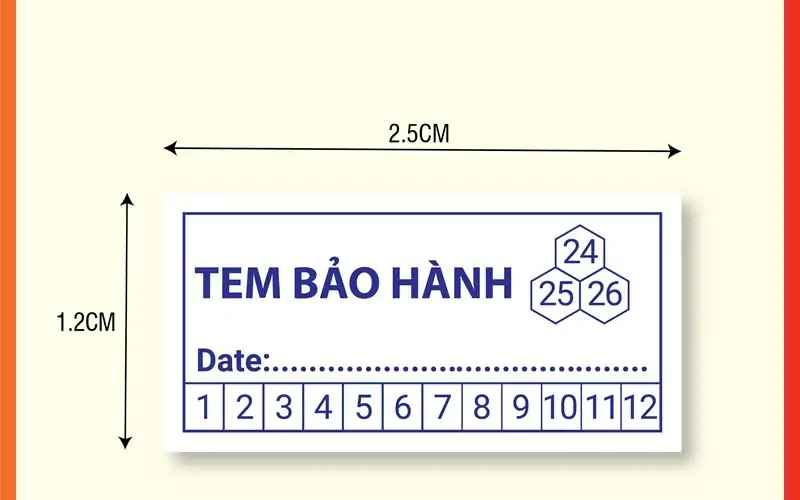 Kích thước tem bảo hành phổ biến và cách lựa chọn tem in phù hợp