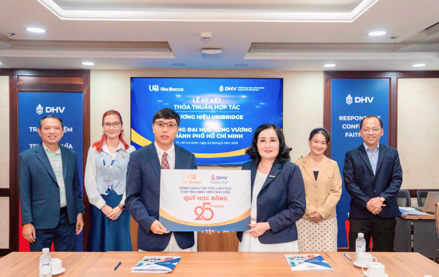 DHV hợp tác UniBridge hỗ trợ học phí tuyển sinh 2026 - Ảnh 1.