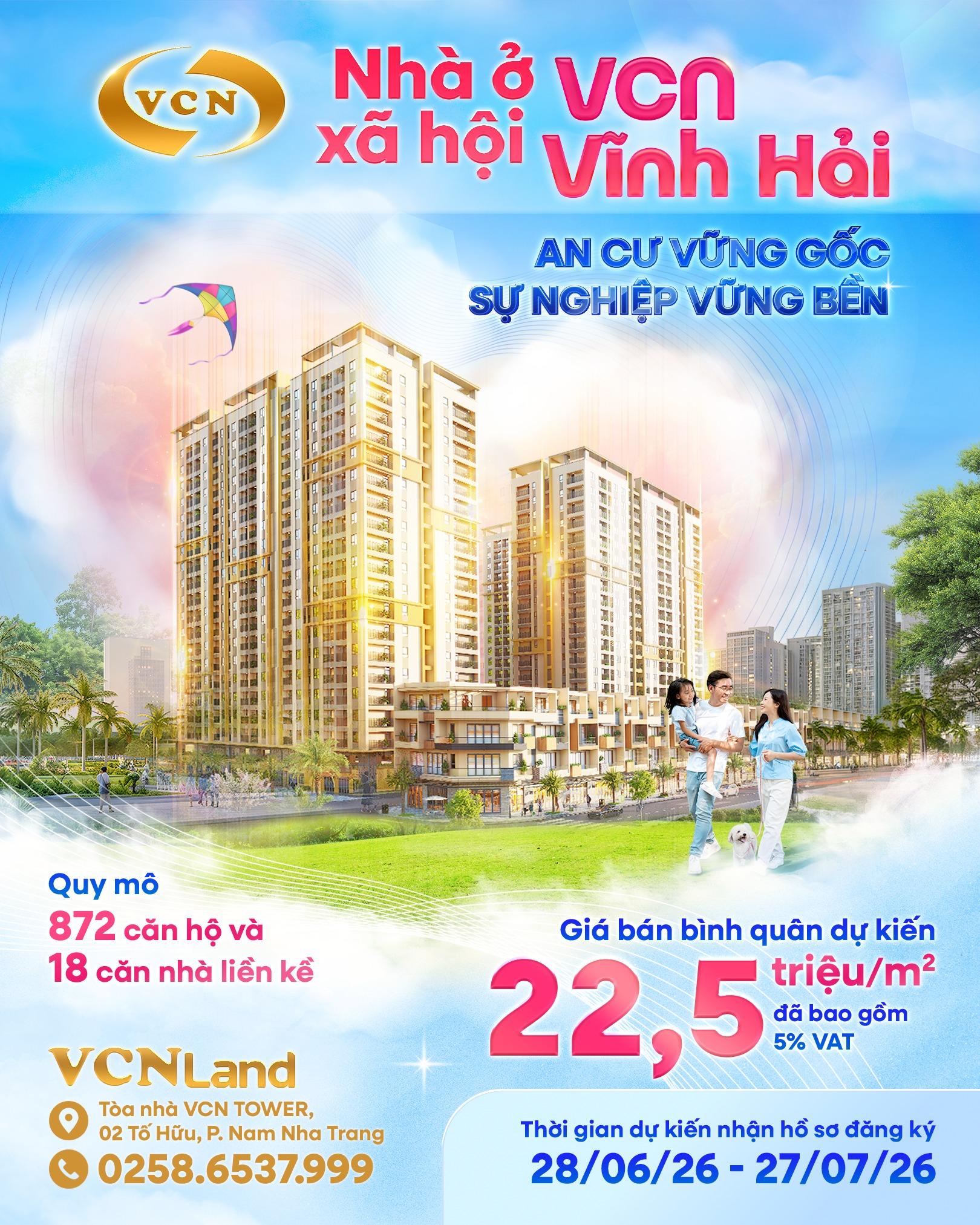 Khánh Hòa: Tiếp nhận hồ sơ mua 872 căn nhà ở xã hội VCN Vĩnh Hải - Ảnh 1.