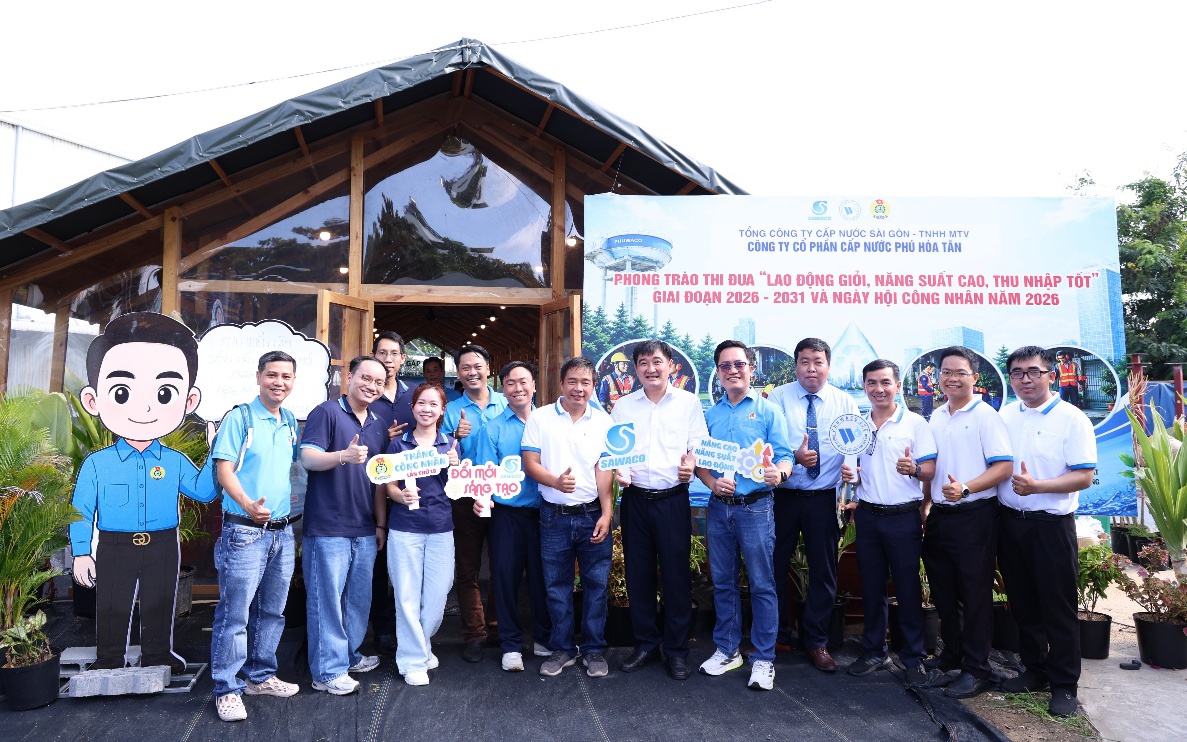 SAWACO đồng hành phong trào “Lao động giỏi, năng suất cao, thu nhập tốt”, Ngày hội Công nhân 2026