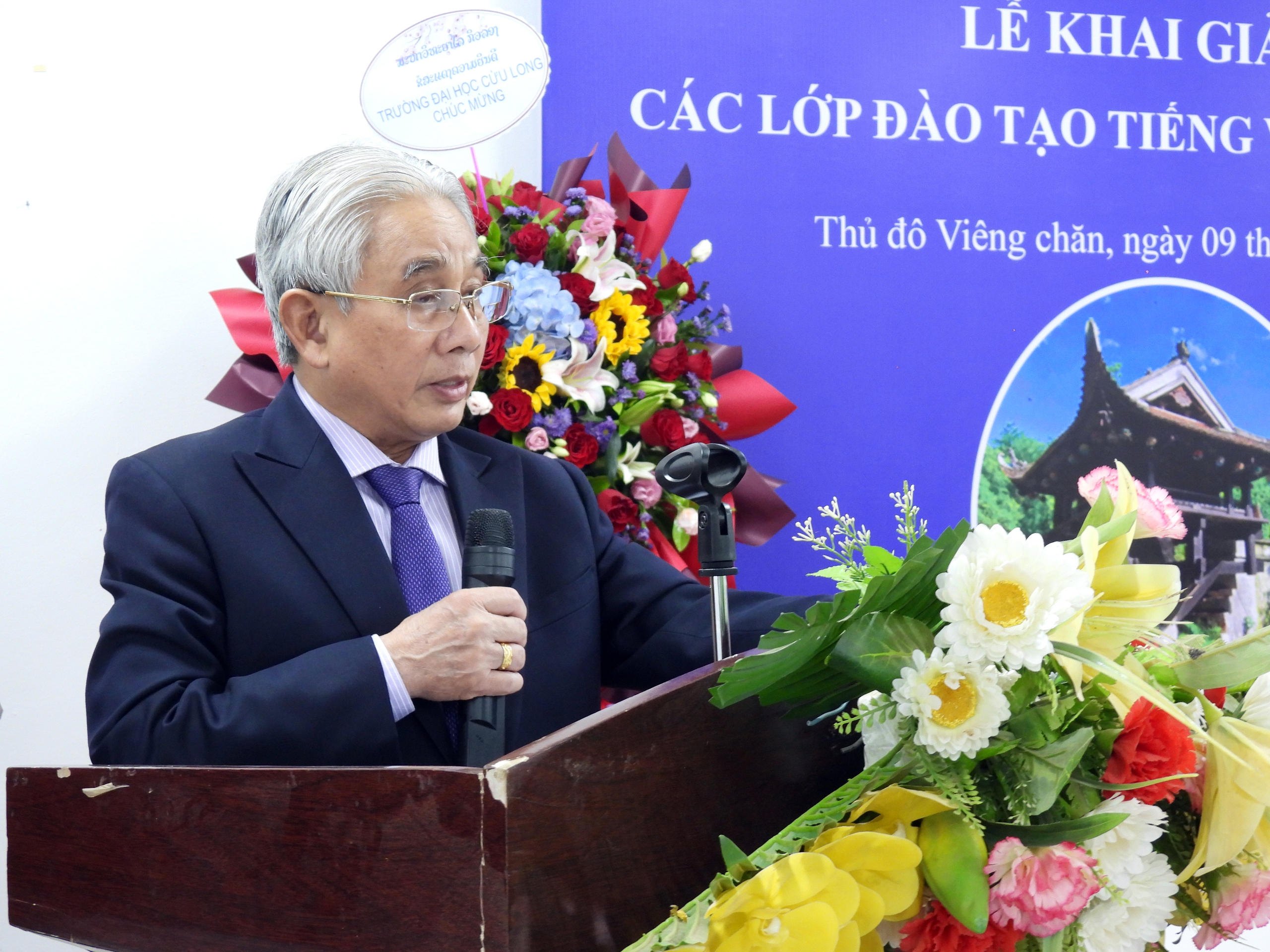 Trường Đại học Cửu Long khai giảng lớp đ&agrave;o tạo tiếng Việt kh&oacute;a 2 tại L&agrave;o - Ảnh 3.