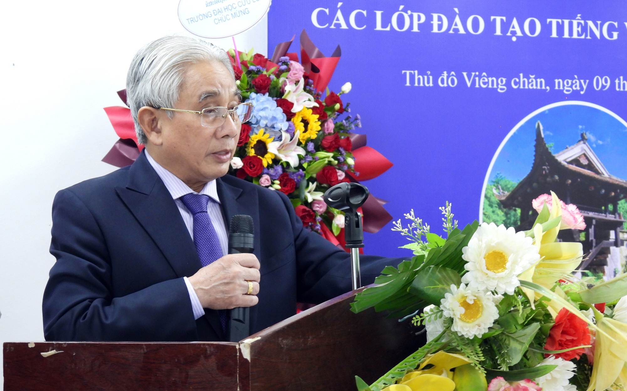 Trường Đại học Cửu Long khai giảng lớp đào tạo tiếng Việt khóa 2 tại Lào