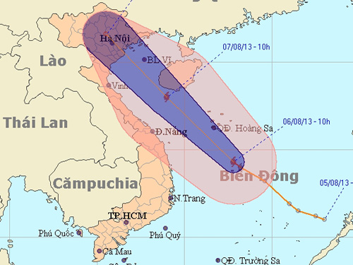 Tối 7-8, bão số 6 đổ bộ vào nước ta
