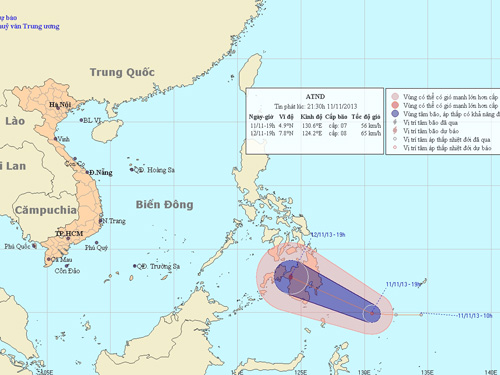 Bão Haiyan qua, áp thấp nhiệt đới lại đe dọa vào Biển Đông