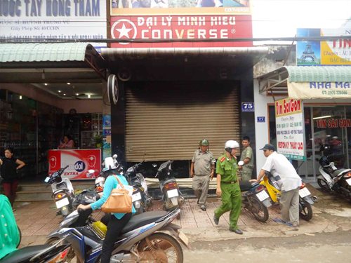 Cháy đại lý giày dép trong chợ Đồng Xoài