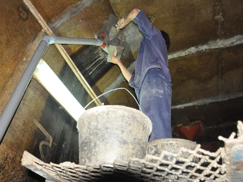 Những hình ảnh bên trong hầm đập thủy điện Sông Tranh 2