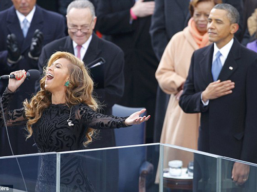 Beyonce hát nhép tại lễ nhậm chức của Obama
