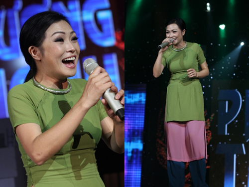 Phương Thanh gây “sốc” với bộ áo dài 3 tầng, 3 màu