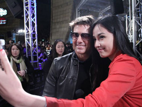 Mai Phương Thúy giao lưu với Tom Cruise tại Đài Bắc