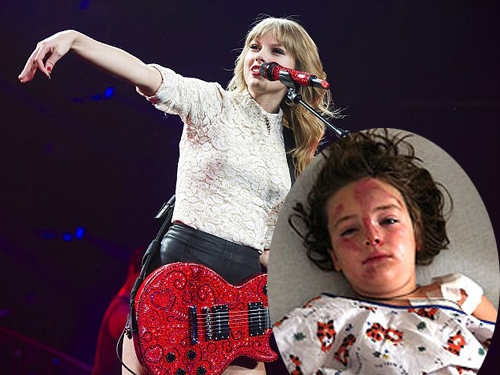 Taylor Swift ân cần với “fan nhí” gặp nạn