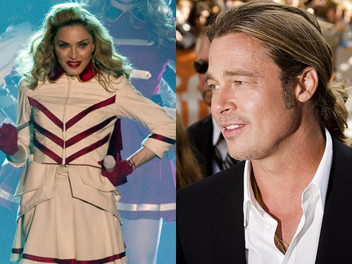Madonna mơ “ngủ” với Brad Pitt