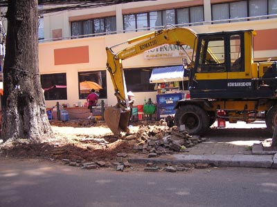 Vỉa hè, bồn cây còn mới: Đập tuốt!