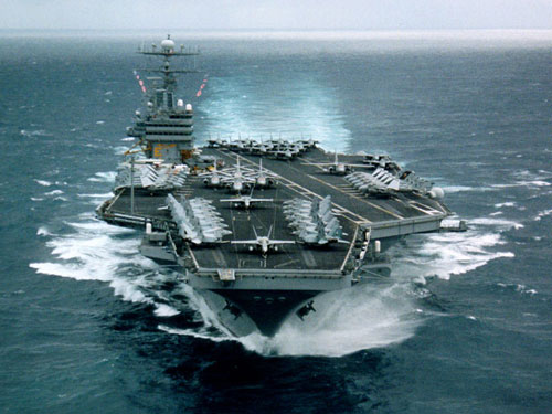 Cận cảnh tàu sân bay thủy táng Bin Laden