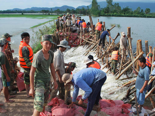 ĐBSCL: Nhiều tuyến đê nguy ngập