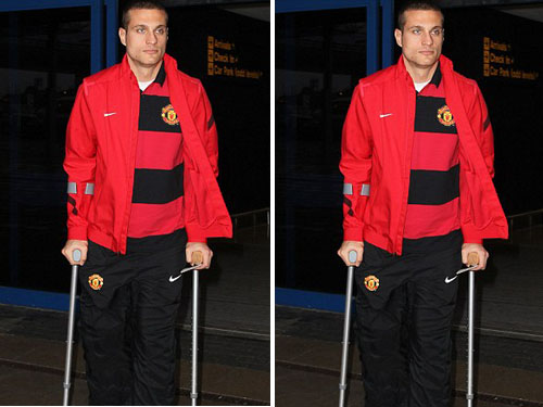 Man United mất Vidic đến hết mùa giải