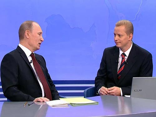 Dân Nga trò chuyện với Thủ tướng Putin