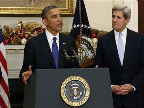 TT Obama chính thức bổ nhiệm ông Kerry làm ngoại trưởng Mỹ