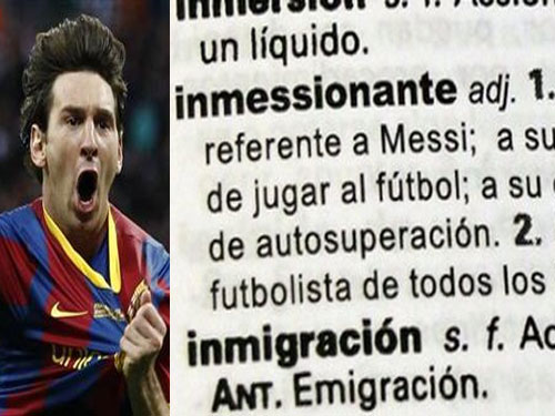 Messi đi vào từ điển