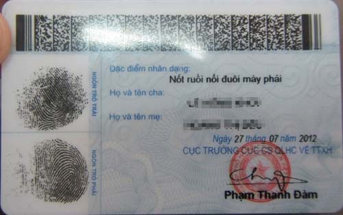 Chính thức bỏ ghi tên cha mẹ trên CMND