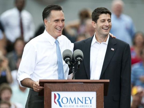 Liên danh Mitt Romney và Paul Ryan chạy đua vào Nhà Trắng