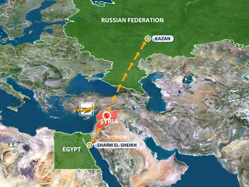"Tên lửa nhắm vào máy bay Nga" trên bầu trời Syria