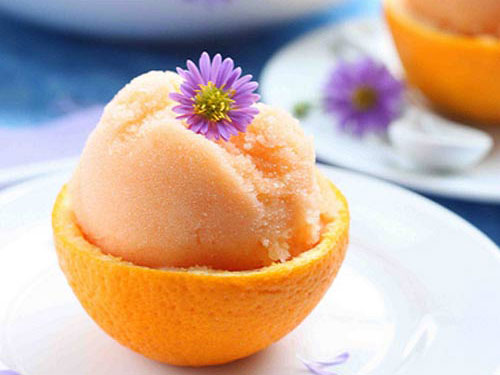 Sorbet dưa vàng - cam ngày hè