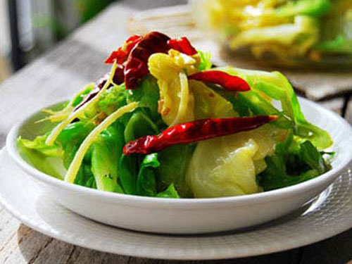 Bắp cải trộn tỏi phi