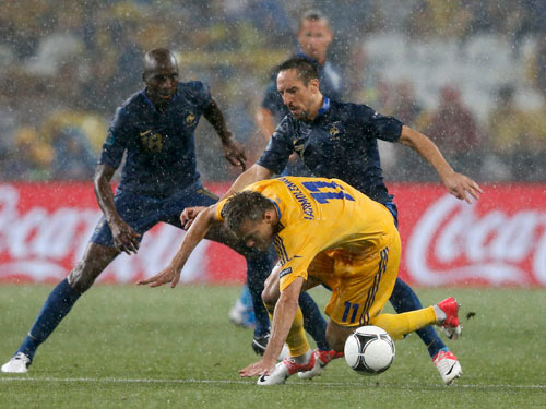 Pháp - Ukraine 2-0: Đồng chủ nhà trở lại mặt đất